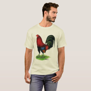 Camiseta Gallo de pelea: Rojo oscuro