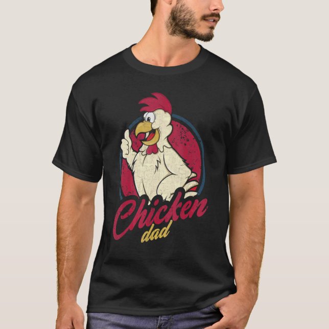 Camiseta Gallo De Pollo De Papá Para Pollo (Anverso)