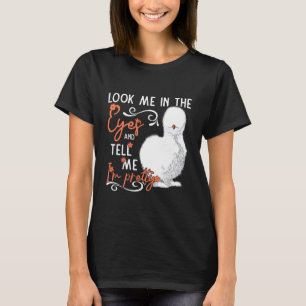 Camiseta Gallo de seda Ojo bonito Poulet Granjero Chino Si