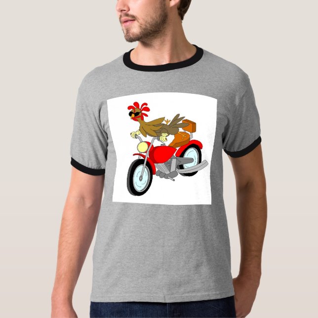 Camiseta gallo del montar a caballo (Anverso)