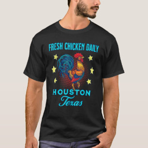 Camiseta Gallo diario de pollo fresco de Houston Texas Recu