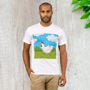 Camiseta Gallo Divertido Corriendo Animal De Granja