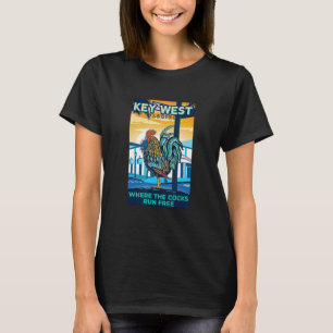 Camiseta Gallo divertido de Key West Florida donde la galli