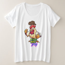 Camiseta "Gallo Divertido: Levántate y Vuela”
