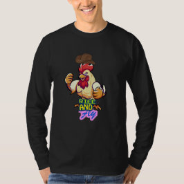 Camiseta "Gallo Divertido Levántate y Vuela”