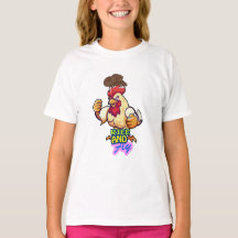 Camiseta "Gallo Divertido Levántate y Vuela”