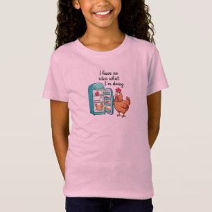 Camiseta Gallo Divertido Nevera Estado de Ánimo Confundido