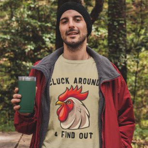 Camiseta Gallo Divertido que Cacarea y Descubre