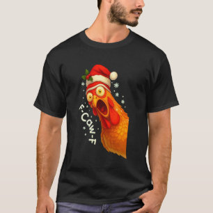 Camiseta Gallo F-Caw-F Divertido Gallo FCAWF Navidad Sant