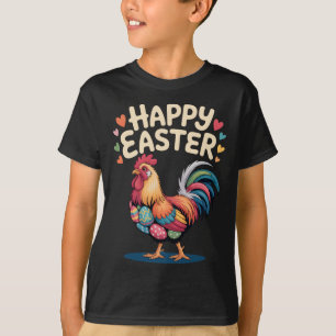 Camiseta Gallo Feliz Pascua Granja de Pollos Vida Avicultur