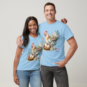 Camiseta Gallo Floral con Huevos Encanto de Casa de Campo V