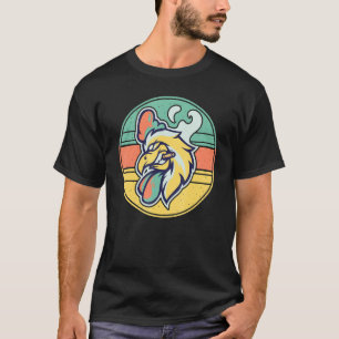 Camiseta Gallo Fumando Cigarrillo Granjero Animal de Granja