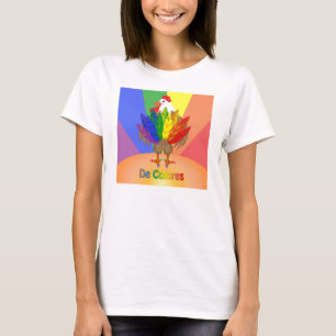 Camiseta Gallo hermoso con De Colores