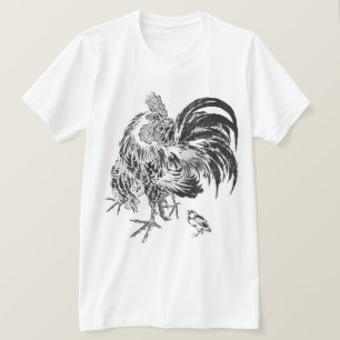 Camiseta Gallo japonés de Ukiyo-e Niwatori por Toyohiro