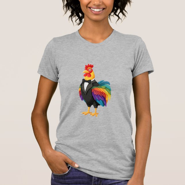 Camiseta Gallo LGBT (Anverso)