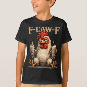 Camiseta Gallo Negro Divertido F-caw-f Gótico Gallo Negro P
