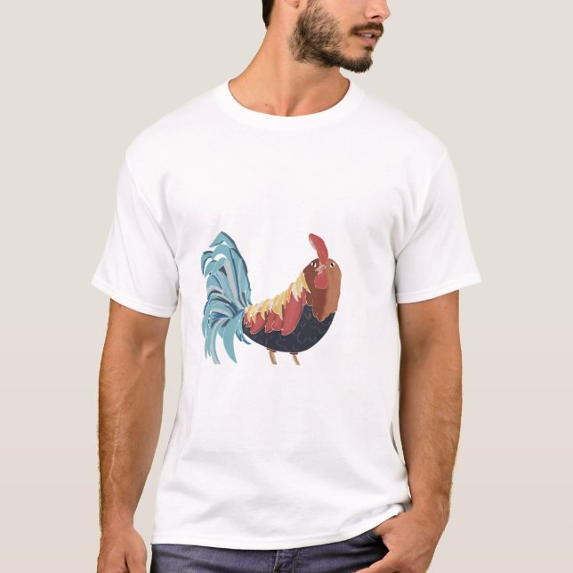 Camiseta gallo pintado (Anverso)