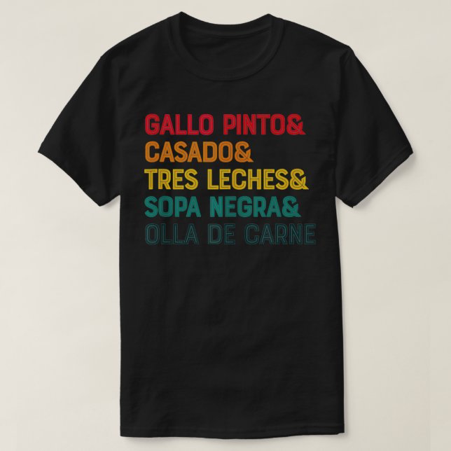 Camiseta Gallo Pinto Cocina icónica de Costa Rica Fam (Diseño del anverso)