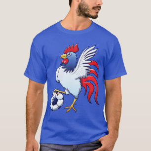 Camiseta Gallo que presenta y que camina en un balón de