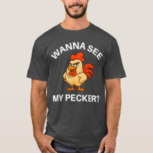 Camiseta Gallo Quiere Ver Mi Pito Chistes Divertidos Sarcás