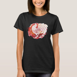 Camiseta Gallo Rojo Asiático Fancy Zodiaco Chino