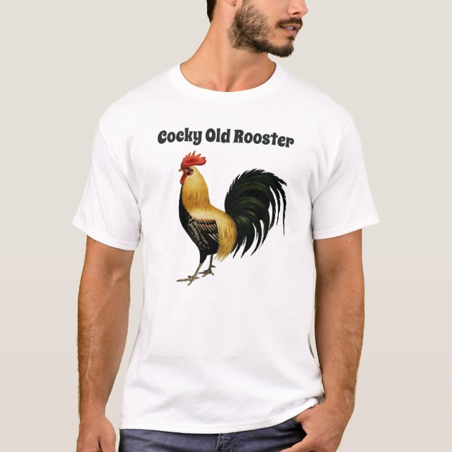 Camiseta Gallo viejo, con gráfico de gallo (Anverso)