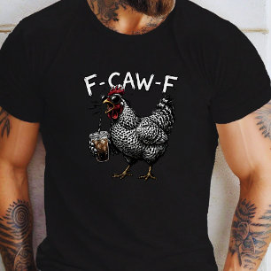 Camiseta Gallo Vintage F Caw F Bebedor de Café Sarcástico