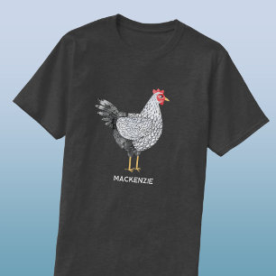Camiseta Gallo Wyandotte Acuarela Personalizada Divertida