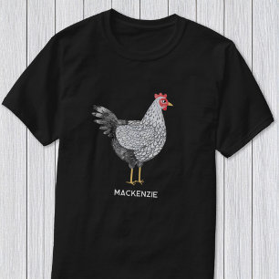 Camiseta Gallo Wyandotte Acuarela Personalizada Divertida