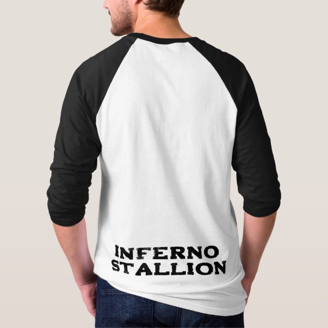 Camiseta Gallop de la bengala: caballo Naranja con Inferno  (Reverso)