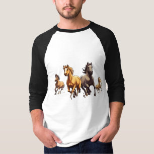 Camiseta Gallop in Harmony: Whimsical Horse Herd T-Shirt Co