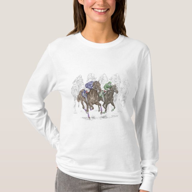 Camiseta Galloping Race Horses (Anverso)