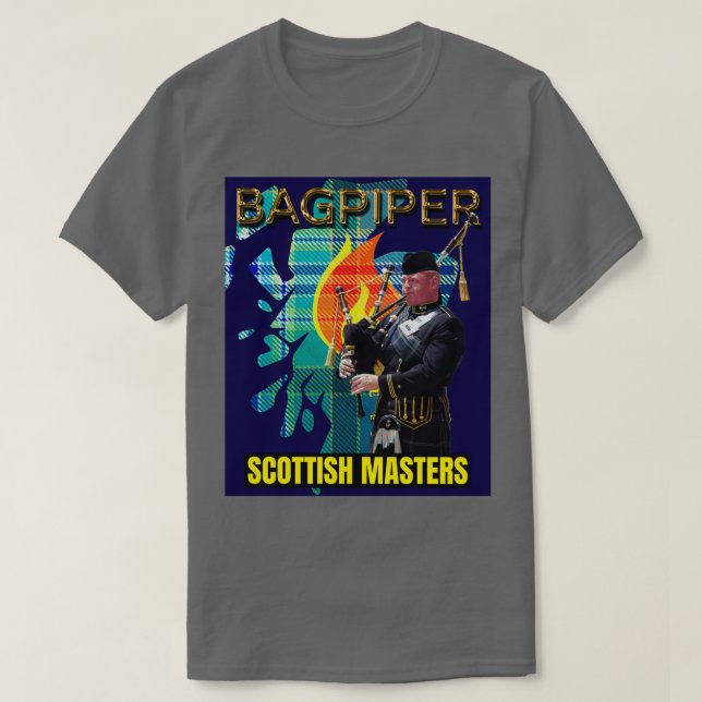 Camiseta Gallos escoceses de Bagpipers 3 (Diseño del anverso)