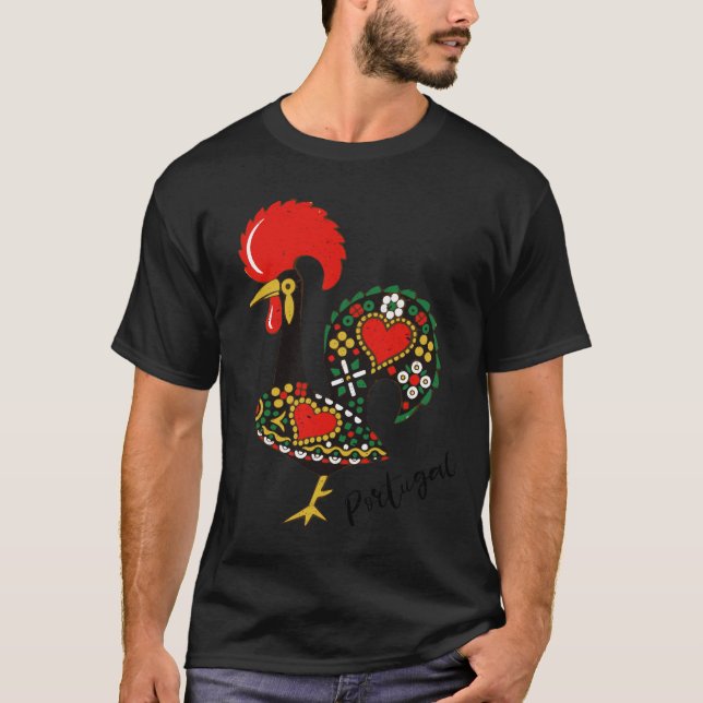 Camiseta Galo de Barcelos - Diseño de gallos portugueses (Anverso)