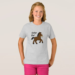 Camiseta ¡Galopa! Diseño adorable de caballo Kawaii