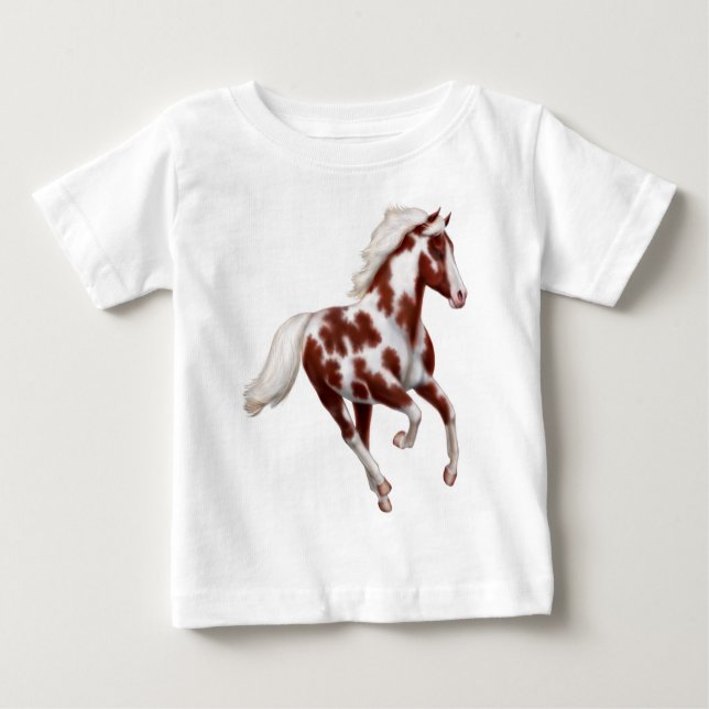 Camiseta galopante del niño del caballo de la (Anverso)