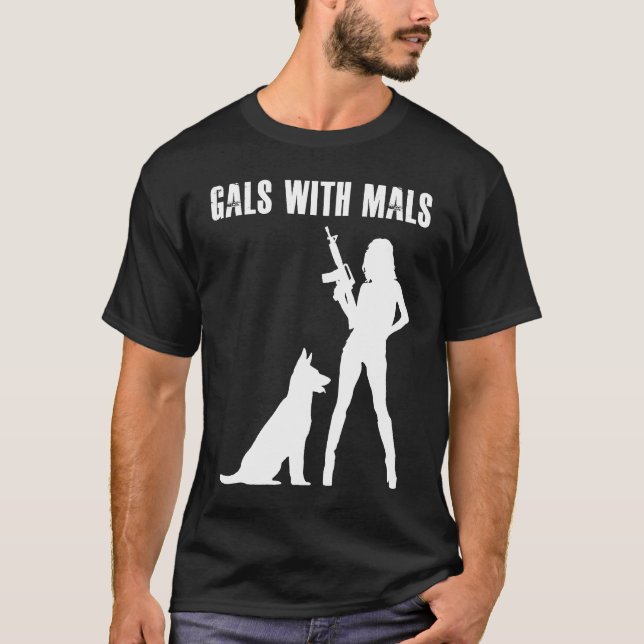 Camiseta Gals With Mals  Belgian Malinois   For Women (Anverso)