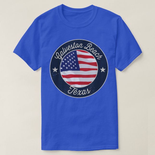 Camiseta Galveston Beach - Patriotic Texas Souvenir T-Shirt (Diseño del anverso)