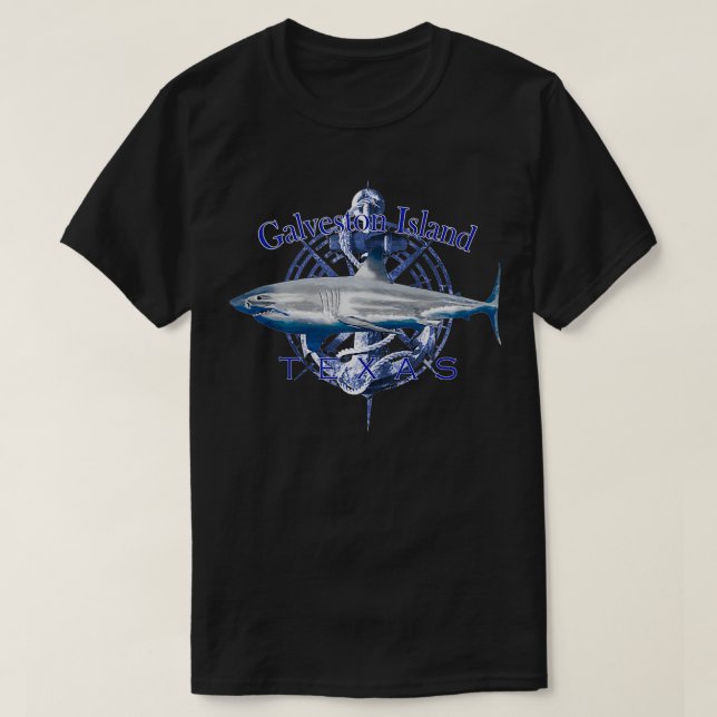Camiseta Galveston Island Teas Nautical Sailing Boating  (Diseño del anverso)