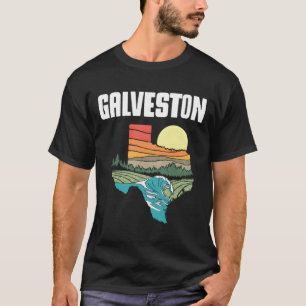 Camiseta Galveston Texas al aire libre Vintage Nature Retro