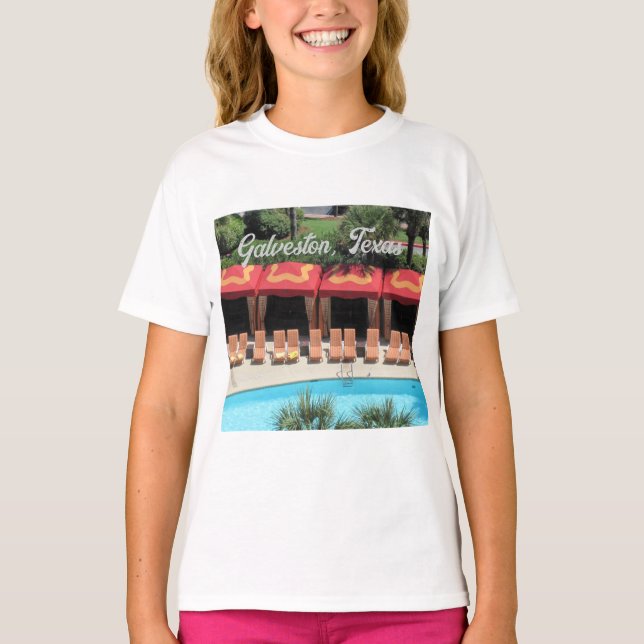 Camiseta Galveston, Texas - San Luis Hotel Sundeck  (Anverso)