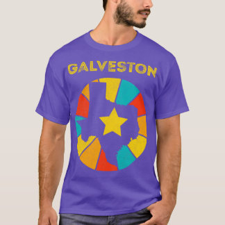 Camiseta Galveston Texas Vintage Distresres Souvenir 1
