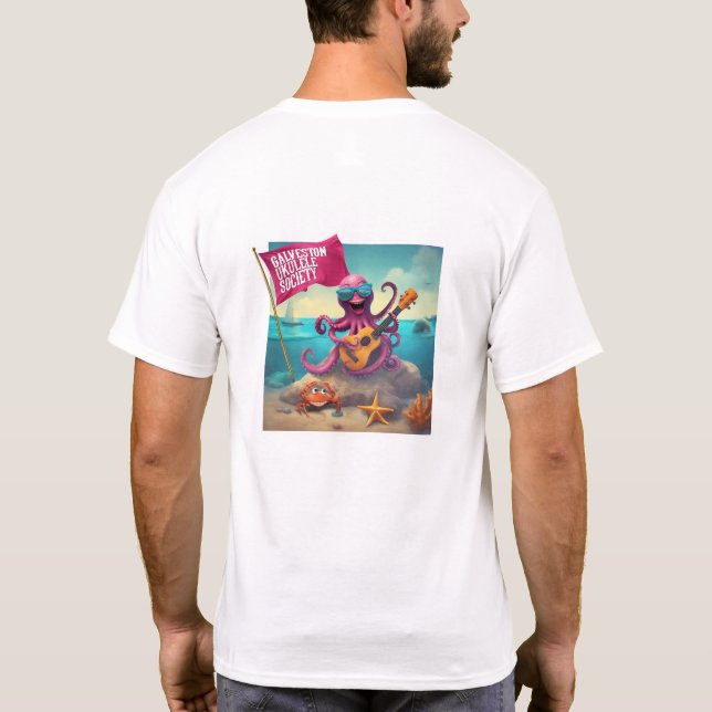 Camiseta Galveston Ukulele 'F&B Octopus T-Shirt' masculino (Reverso)