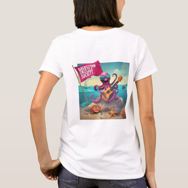 Camiseta Galveston Ukulele T-shirt F&B Octopus (Reverso)