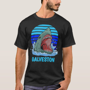 Camiseta Galveston Vacation Shark Theme
