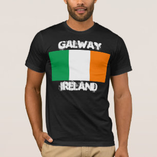 Camiseta Galway, Irlanda con bandera irlandesa