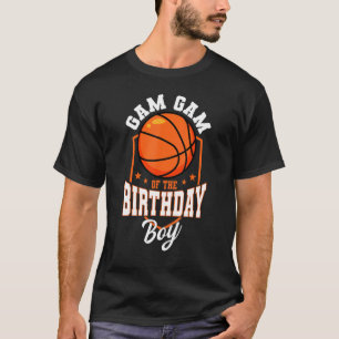 Camiseta Gam Gam Del Tema Del Baloncesto Birthday Boy Bday