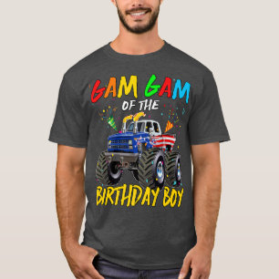 Camiseta Gam Gam The Birthday Boy Monster Truck Birthday Pa