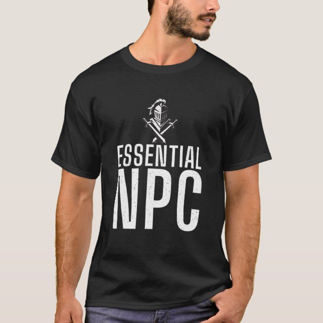 Camiseta Gama de tablero de rol esencial de NPC LARP para j (Anverso)
