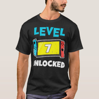 Camiseta Gama de video de regalo de cumpleaños 7º jugador d